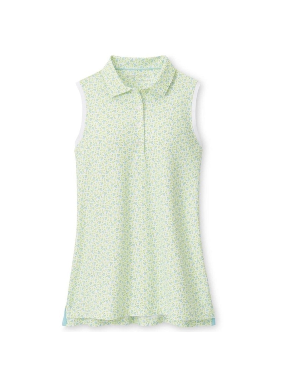 Peter Millar Women's Size Medium Spritzer Main Squeeze Sleeves Polo Golf Lime